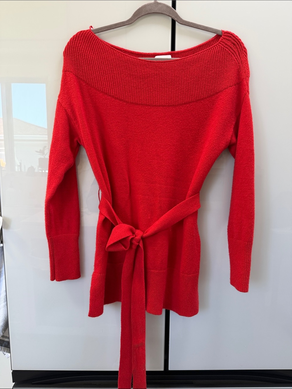 ett.twa by Anthropologie
Red Belted Women's Sweater Tunic